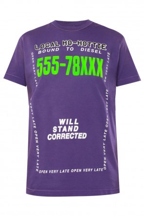 T-shirt z aksamitnym napisem, zdjęcie 1 T-shirt z aksamitnym napisem od Diesel